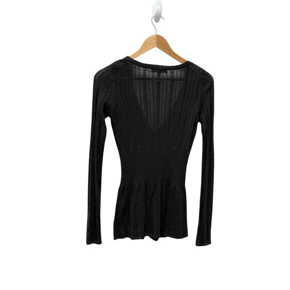 Vintage Betsy Johnson Black Cardigan Silk and Cashmere Women’s Size Small - Picture 7 of 10